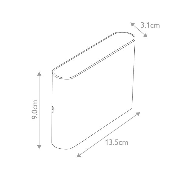 Lampe dextérieur LED murale avec changement de couleur L : 13,5 cm Up Down