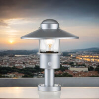 Lampe de socle avec détecteur de mouvement Acier...