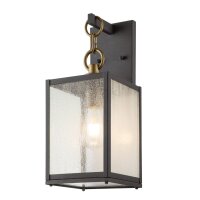 Wandlampe außen Aluminium Glas E27 IP44 44 cm hoch...