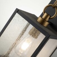 Wandlampe außen Aluminium Glas E27 IP44 44 cm hoch...