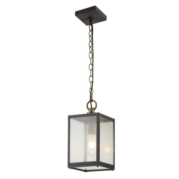 Hängende Außenlampe Aluminium Glas E27 IP44 H: max. 197,2 cm