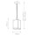 Hängende Außenlampe Aluminium Glas E27 IP44 H: max. 197,2 cm