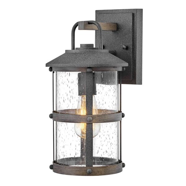 Applique extérieure E27 IP44 36,6 cm de haut aluminium verre