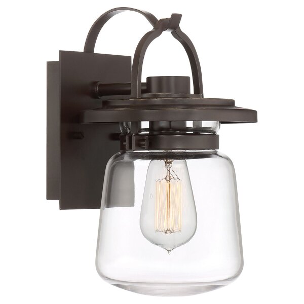 Lampe dextérieur vintage E27 aluminium verre H : 29,6 cm IP44