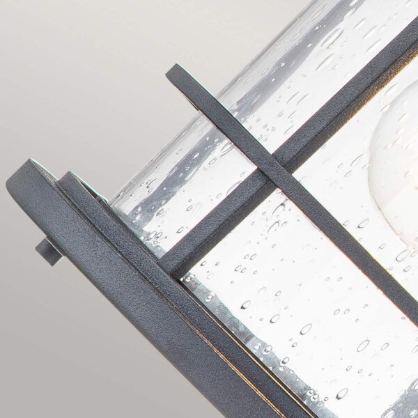 Außenwandlampe E27 IP44 H: 35,2 cm Schwarz Maritim
