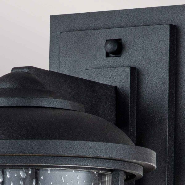 Außenwandlampe E27 IP44 H: 35,2 cm Schwarz Maritim