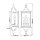 Applique extérieure grande H : 63,8 cm Verre Alu E14 IP44