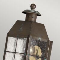 Außenwandleuchte Messing Glas E27 IP44 24,8 cm hoch...