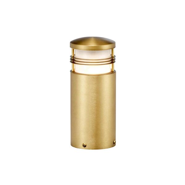 Pollerleuchte Echt-Messing klein 25 cm hoch IP55 Maritim