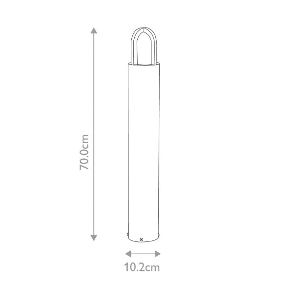 Borne déclairage de jardin en laiton verre IP55 hauteur 70 cm