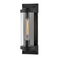Außenlampe Wand Eingang 35,6 cm hoch IP44 E27 Schwarz