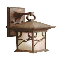 Wandleuchte außen E27 IP44 H: 20,6 cm Kupfer antik...