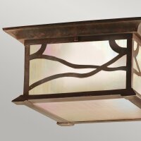 Deckenlampe außen B: 29,8 cm IP44 2x E27 in Kupfer...