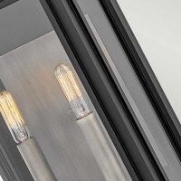 Applique extérieure noire IP44 41,9 cm de haut 2x...