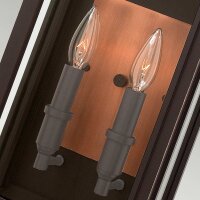 Außenwandleuchte Alu Glas H: 43,1 cm IP44 2x E14...