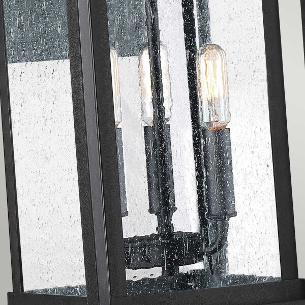 Außenwandlampe Schwarz 43,3 cm hoch IP44 Vintage 3x E14