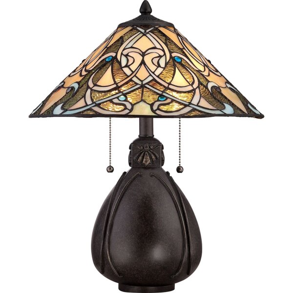 Lampe de table ETERNO 5 verre coloré H:50cm Lampe Tiffany