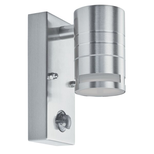 Lampe dextérieur murale IP44 avec détecteur de mouvement GU10 Acier