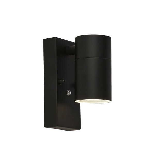 Applique murale extérieure Noir IP44 Métal H:15 cm accentué
