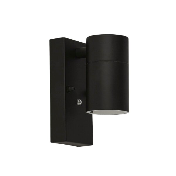 Applique murale extérieure Noir IP44 Métal H:15 cm accentué