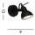 Spot mural noir en métal orientable GU10 jusquà 50 W