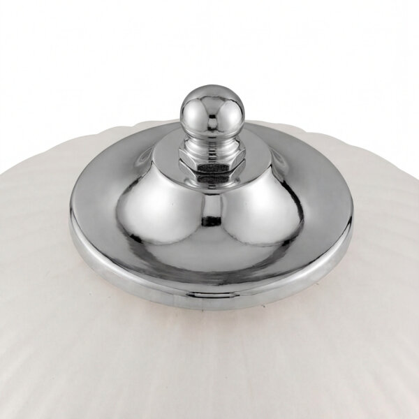 Deckenlampe Glas Metall E14 IP44 30 cm rund in Chrom