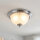 Deckenlampe Glas Metall E14 IP44 30 cm rund in Chrom