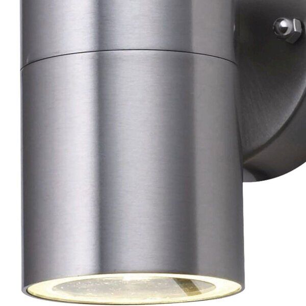Wandleuchte Außen Downlight Stahl IP44 GU10 H:12 cm