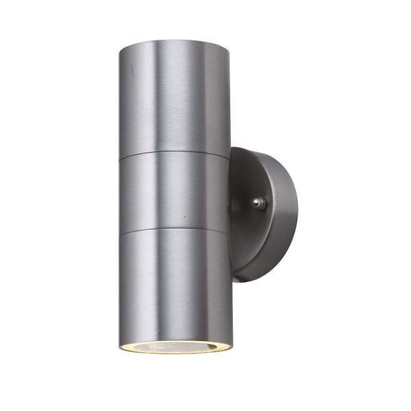 Up Down Applique extérieure acier IP44 GU10 H:16 cm 2-flmg