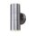 Up Down Applique extérieure acier IP44 GU10 H:16 cm 2-flmg