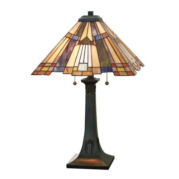 Tiffany Tischleuchte Zugschalter H:64cm Lampe