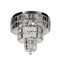 Lampe de plafonnier ronde IP44 verre métal...