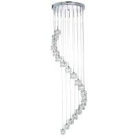 LED Pendelleuchte Glas Metall B:45 cm 3 W 20-flammig