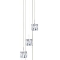 LED Hängelampe in Chrom Glas Metall 3000 K 5-flammig