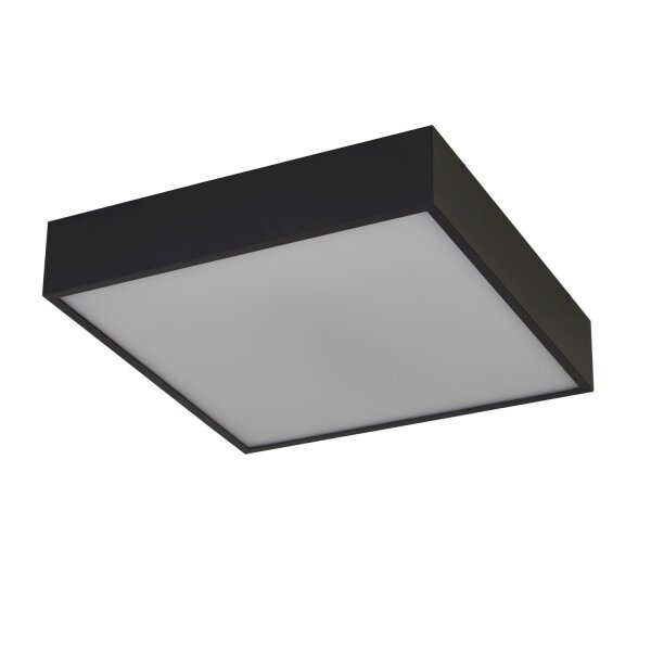 LED Deckenleuchte Aluminium IP44 B:30 cm Schwarz Weiß