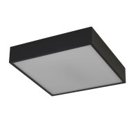 Plafonnier LED Aluminium IP44 L:30 cm Noir Blanc