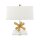 Lampe de table CERAS Or Blanc H:46cm Lampe de salon