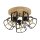 Verstellbarer Deckenspot Holz Metall Ø38 cm 3-flammig