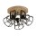 Verstellbarer Deckenspot Holz Metall Ø38 cm 3-flammig