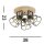 Verstellbarer Deckenspot Holz Metall Ø38 cm 3-flammig