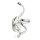 LED Wandlampe mit Zugschalter Metall Glas H:38 cm Chrom