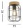 Deckenlampe E27 Holz Metall Draht B:15 cm Industrial