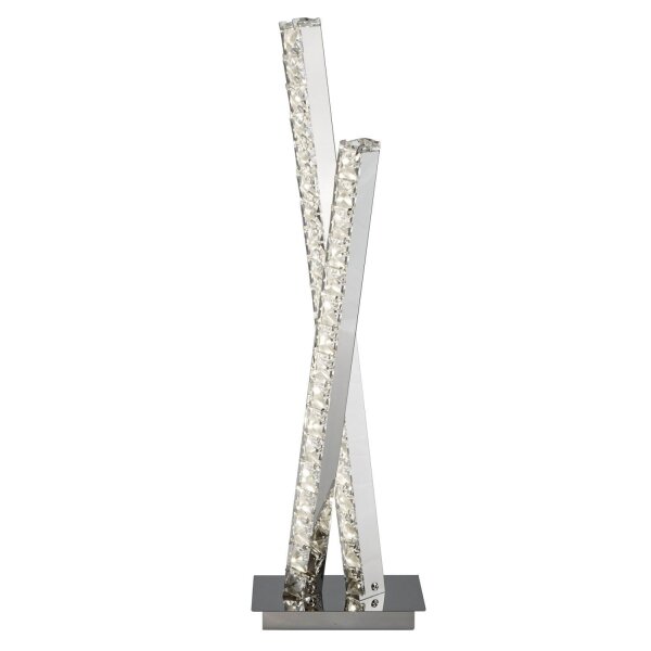 LED Tischleuchte in Chrom Metall Glas 56 cm 13 W 360 lm