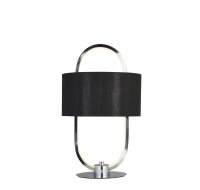 Kleine LED Tischlampe Metall Stoff dimmbar Touch 41 cm
