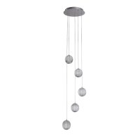 LED Pendelleuchte Metall 5-flammig 21 W L:30 cm Chrom