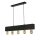 Suspension noire métal 5-flmg E27 80 cm allongée