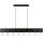 Schwarze Pendelleuchte Metall E27 8-flmg 80 cm lang