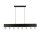 Schwarze Pendelleuchte Metall E27 8-flmg 80 cm lang