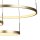 Lange LED Pendelleuchte in Schwarz Gold Ringe 112 cm