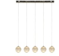 Stilvolle Pendelleuchte in Chrom Metall G9 100 cm lang